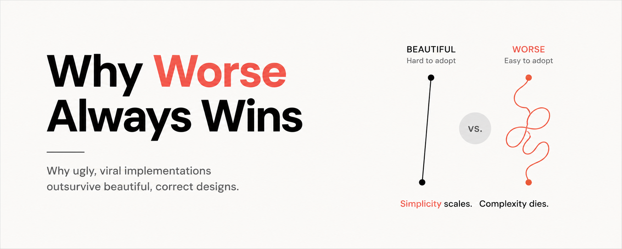 Why Worse Always Wins